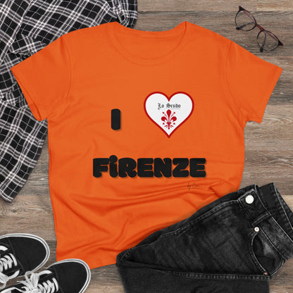 I LOVE FIRENZE Lo Scudo Woman's T-shirt by Cino  USA SHIPPING