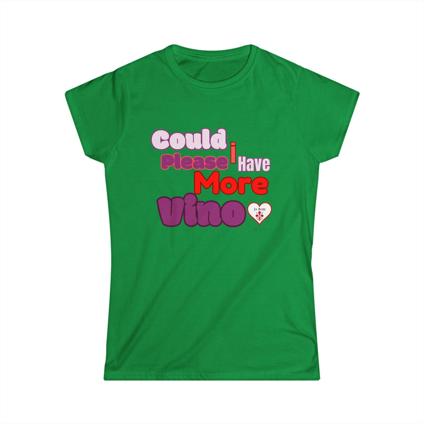 MORE VINO Lo Scudo Women's Softstyle T-SHIRT by Cino EU SHIPPING