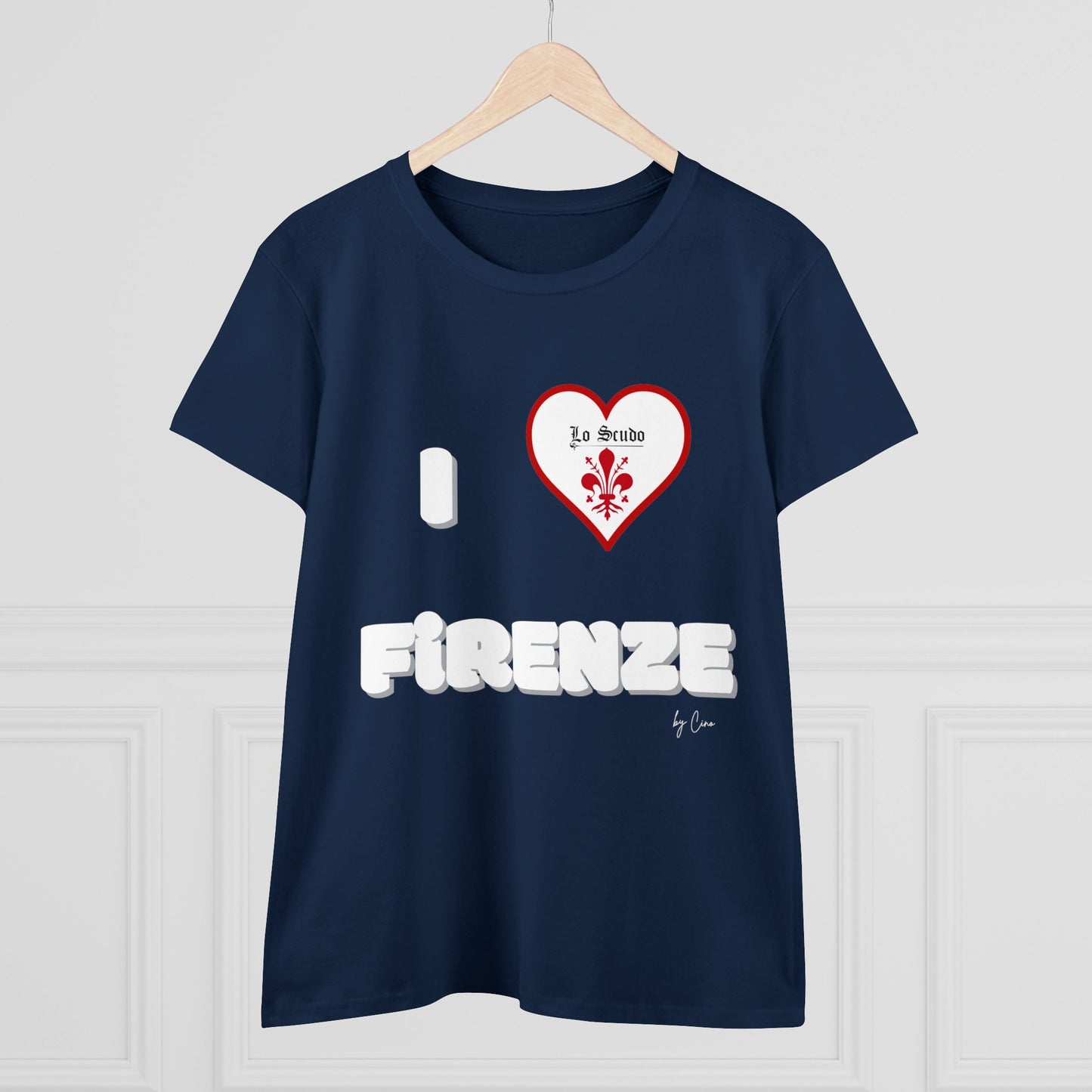 I LOVE FIRENZE Lo Scudo Woman's T-shirt by Cino  USA SHIPPING