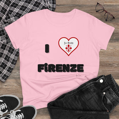 I LOVE FIRENZE Lo Scudo Woman's T-shirt by Cino  USA SHIPPING