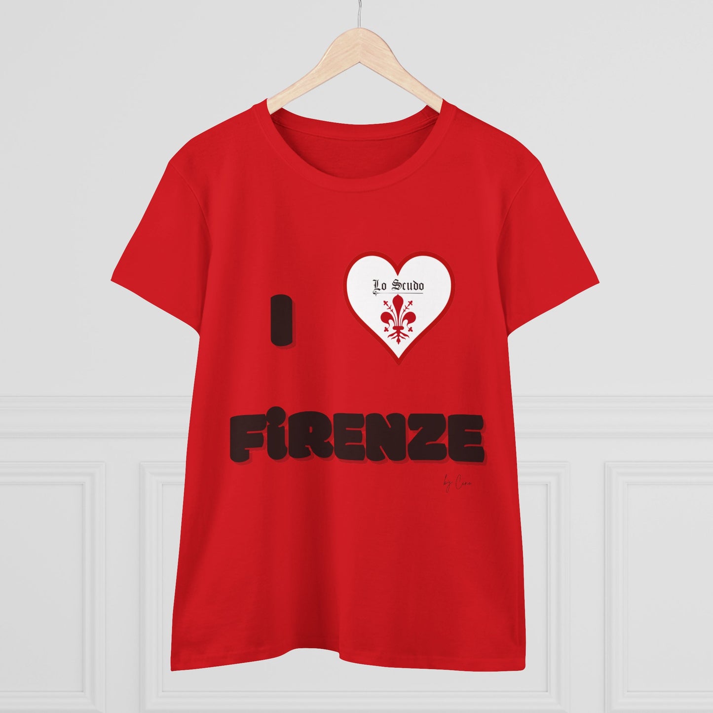 I LOVE FIRENZE Lo Scudo Woman's T-shirt by Cino  USA SHIPPING