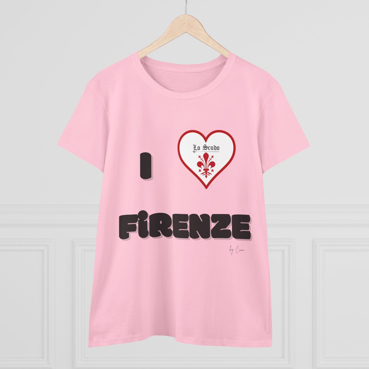I LOVE FIRENZE Lo Scudo Woman's T-shirt by Cino  USA SHIPPING
