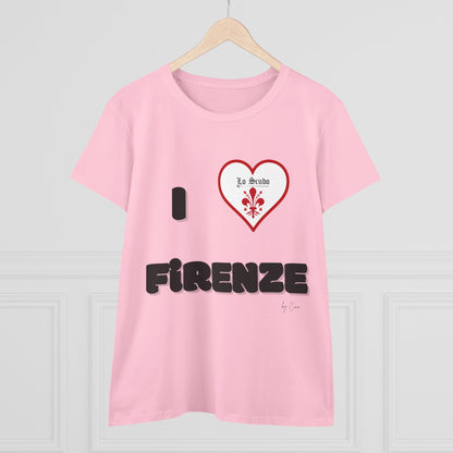 I LOVE FIRENZE Lo Scudo Woman's T-shirt by Cino  USA SHIPPING
