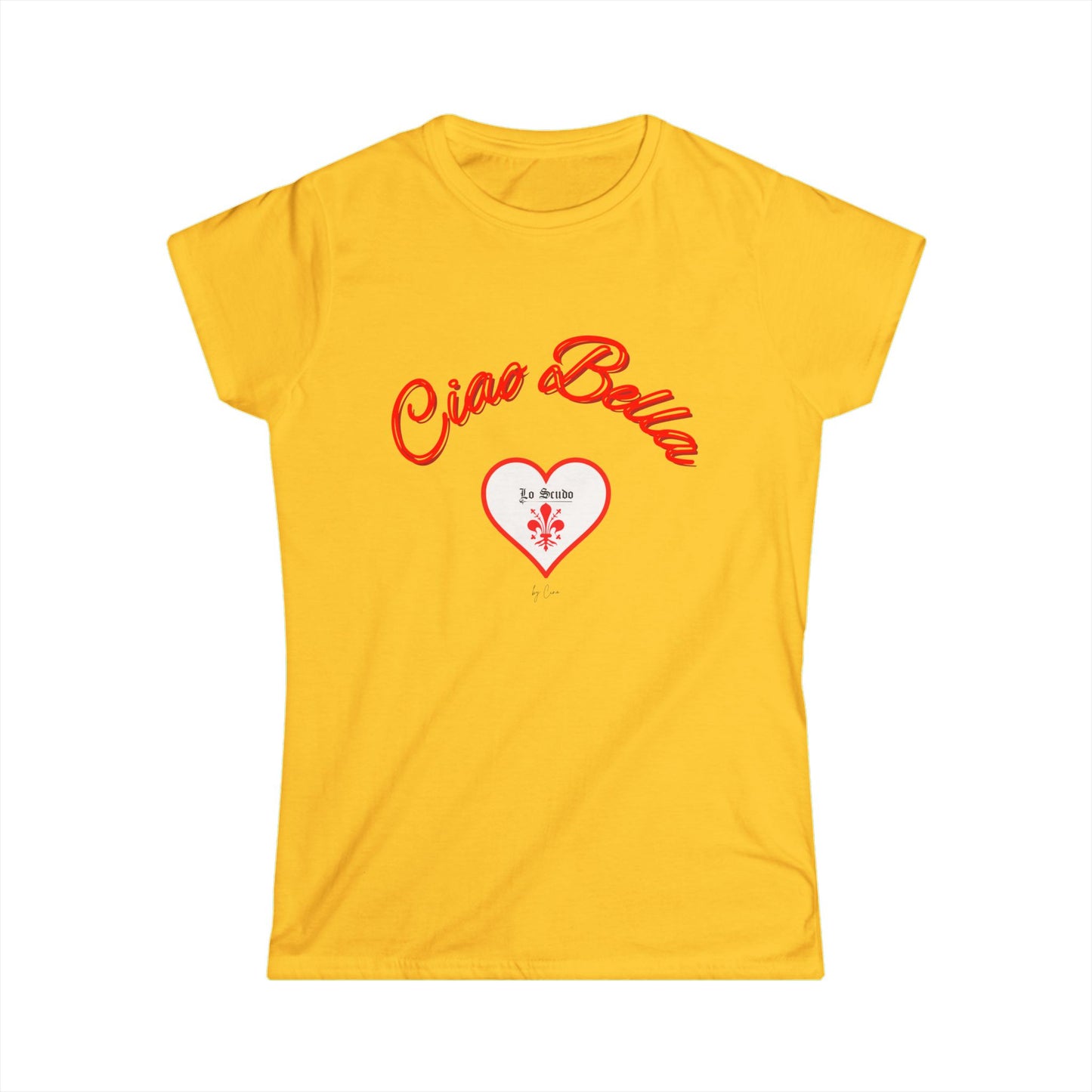 CIAO BELLA Lo Scudo Women's Softstyle T-SHIRT by Cino EU SHIPPING