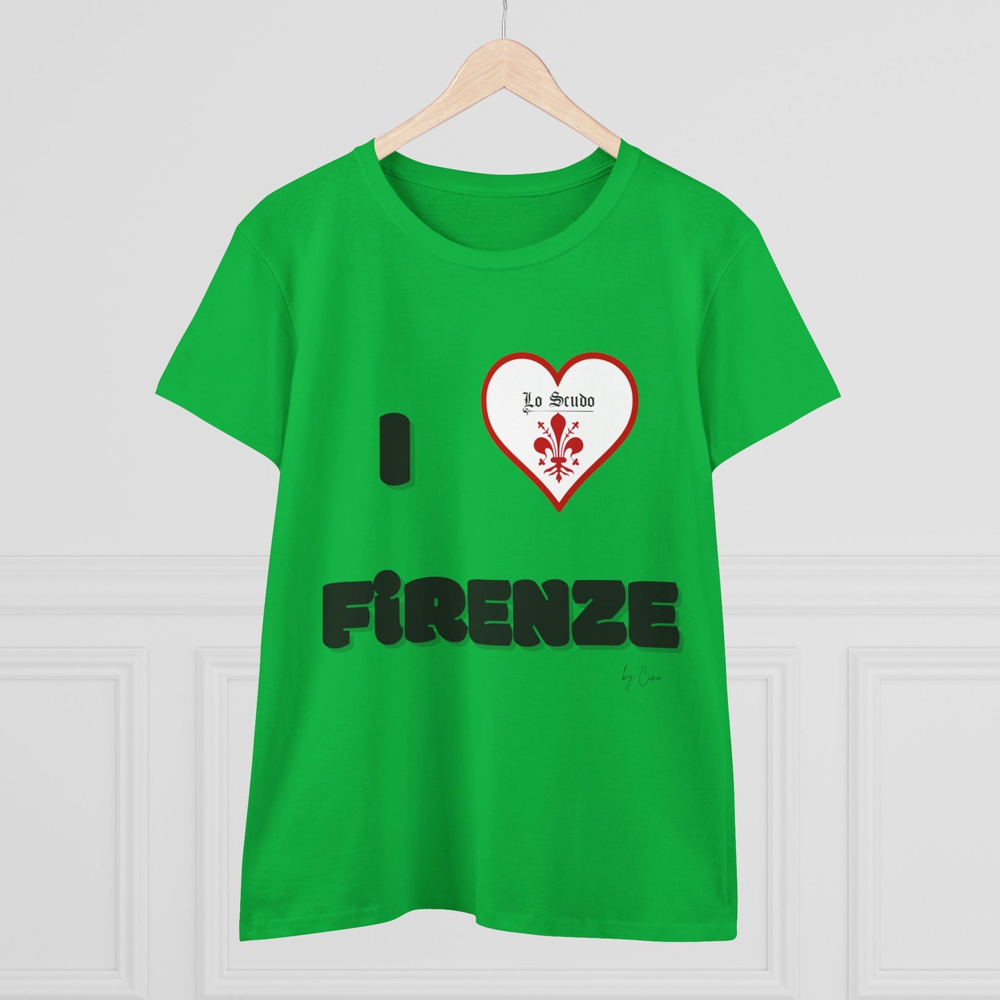 I LOVE FIRENZE Lo Scudo Woman's T-shirt by Cino  USA SHIPPING