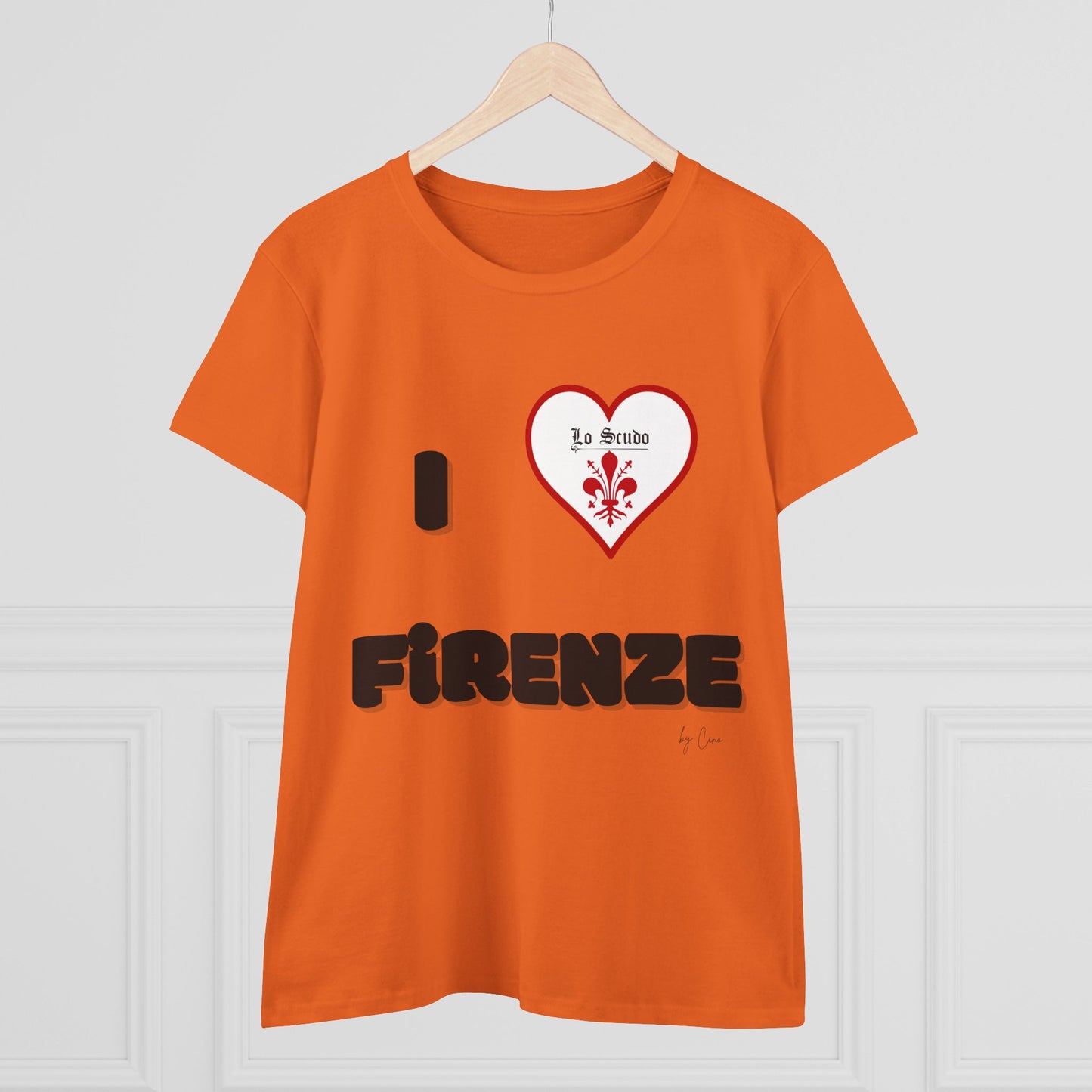 I LOVE FIRENZE Lo Scudo Woman's T-shirt by Cino  USA SHIPPING