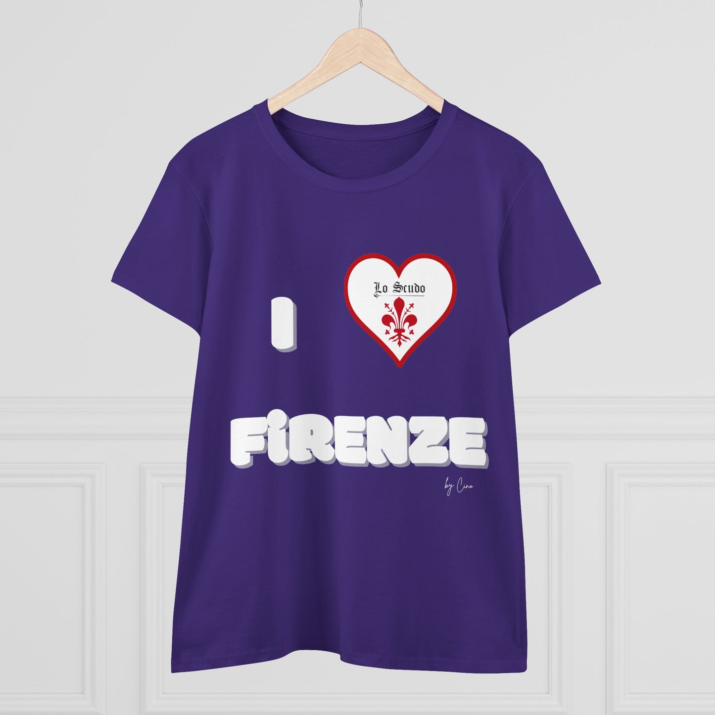 I LOVE FIRENZE Lo Scudo Woman's T-shirt by Cino  USA SHIPPING