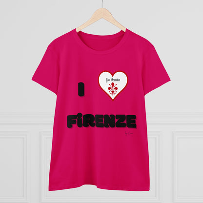 I LOVE FIRENZE Lo Scudo Woman's T-shirt by Cino  USA SHIPPING