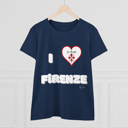 I LOVE FIRENZE Lo Scudo Woman's T-shirt by Cino  USA SHIPPING