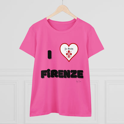 I LOVE FIRENZE Lo Scudo Woman's T-shirt by Cino  USA SHIPPING