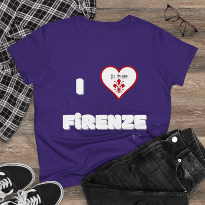 I LOVE FIRENZE Lo Scudo Woman's T-shirt by Cino  USA SHIPPING
