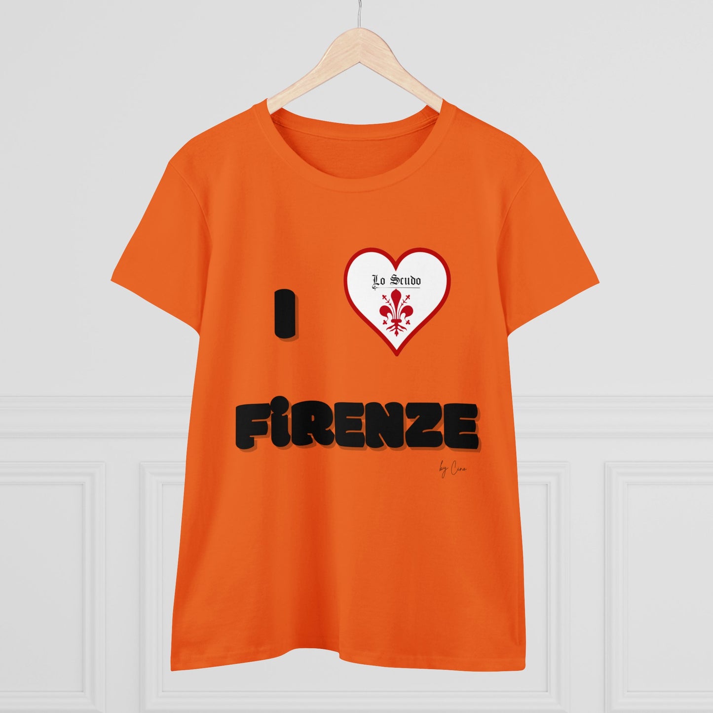 I LOVE FIRENZE Lo Scudo Woman's T-shirt by Cino  USA SHIPPING