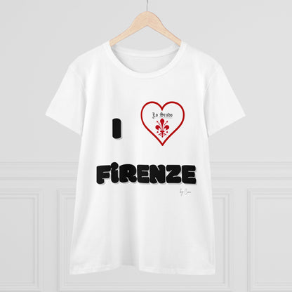 I LOVE FIRENZE Lo Scudo Woman's T-shirt by Cino  USA SHIPPING