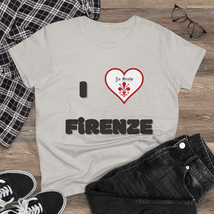I LOVE FIRENZE Lo Scudo Woman's T-shirt by Cino  USA SHIPPING