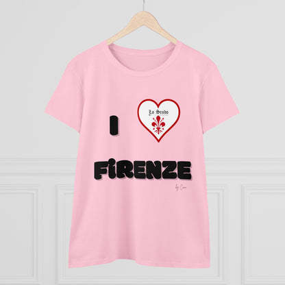 I LOVE FIRENZE Lo Scudo Woman's T-shirt by Cino  USA SHIPPING